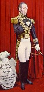 Photo of the Simon Bolivar display at the Miami Wax Museum.